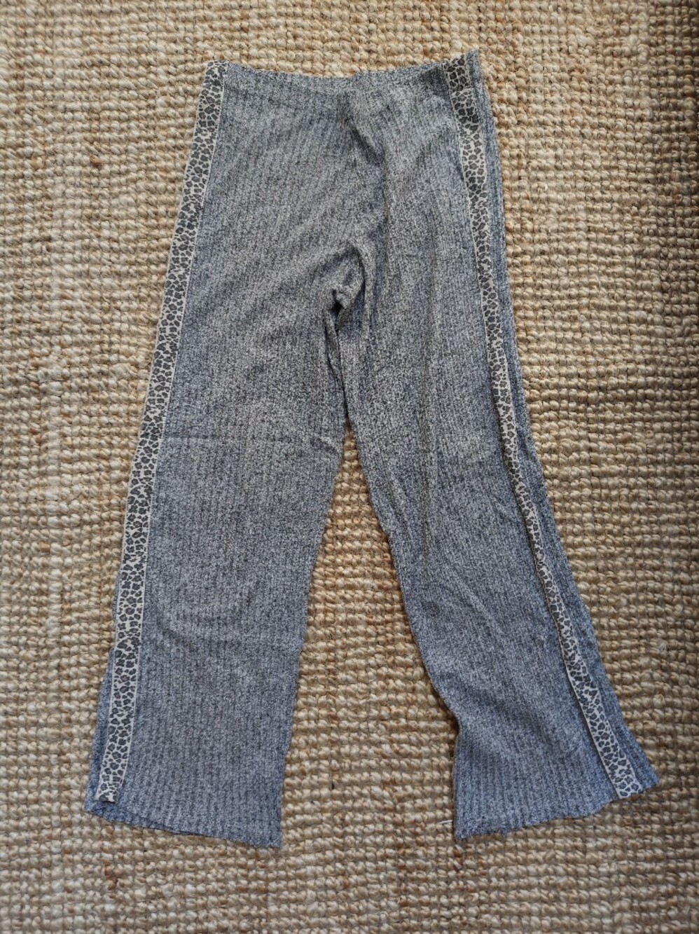 George Gray Kids Sweatpants with Leopard Trim